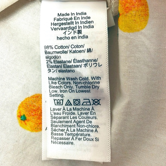 J. Crew fruit print sleeveless button down blouse size M - Picture 6 of 9